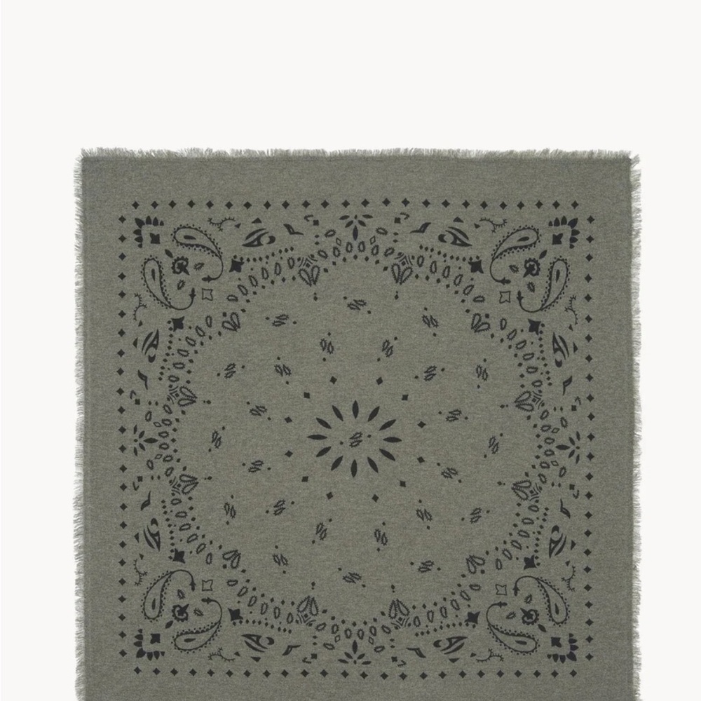 Large Kujten Cashmere Scarf in Marl Khaki